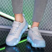 LED Flashing Comfortable In-Line Skates, Quick Gliding Roller Skates, Removable Wheel Casual Sports Shoes, A Great Gift Choice For Holidays - Mint Green - View 6