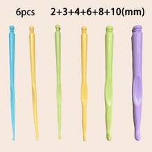 1pc-52 chiếc móc nhựa đan móc DIY, kim mũi lớn, đánh dấu mũi đan móc nhiều màu, kéo hình chữ U nhiều màu sắc dành cho người yêu thích đan móc để làm vớ, mũ, khăn quàng cổ, túi xách (Màu ngẫu nhiên) - Nhiều màu - Xem 27