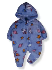 Kit 3 Pieces Ultra Soft Fleece Plush Jumpsuit For Boy Girl - Màu xanh lam - Xem 8