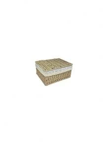 1 Pezzo Scatola da tavolo per il Contenimento, Scatola portaoggetti intrecciata in rattan di carta, Cesto di Stoccaggio con Coperchio, Cesto per riporre Vari Oggetti, Snack, Prodotti Cosmetici, Cucina, Giocattoli, Cesto Portaoggetti per Cosmetici, Cesto