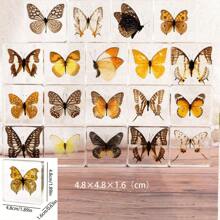 1pc Large Size (4.8cm/7.5cm) Transparent Spread Wings Butterfly, Spider, Butterfly, Giant Centipede Series Model. Insect Specimen, Permanent Preservation Animal Model Crafts, Real Nature Insect Butterfly Resin Specimen Bookend, Transparent Acrylic Square Plant And Animal Insect Model Decorative Craft (Crystal Crafts Are Fragile, Beware Of Bumps) - Multicolor - View 14