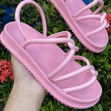 Birken Women's Injected Papete Platform Sandal Intertwined Soft Lightweight Comfortable - 黑色 - 查看 4