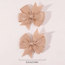 24pcs Cute Girl Bowknot Hair Clips, Minimalist Travel Style Hair Accessories Set, Pastel Colors, Gift For Girl - Multicolor - View 7