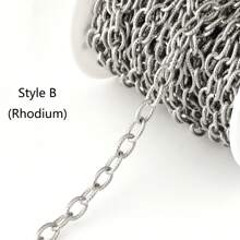 1 Meter Stainless Steel Gold Plated Screw Thread Twist Chains In Various Styles For Making Chunky Bracelet/Necklace,18K Gold Plated Hip-Hop Punk Thick Chains For Diy Jewelry Accessories Or Extension Chain - Twist Chain - View 9