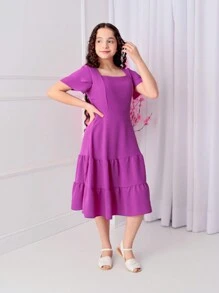 Duna Midi Dress - 玫瑰紅 - 查看 2