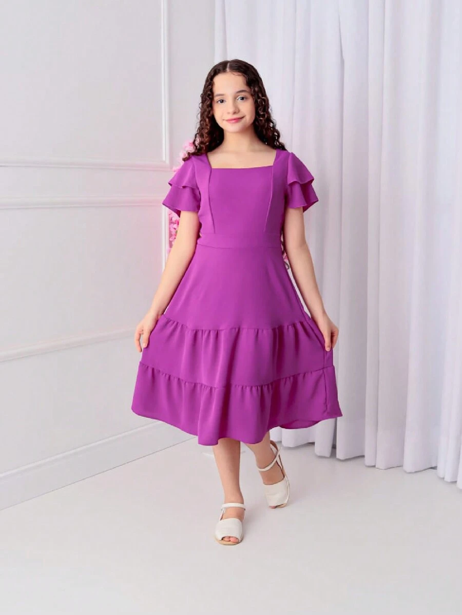 Duna Midi Dress - 玫瑰紅 - 查看 1