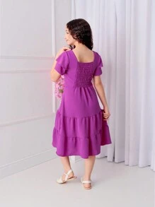 Duna Midi Dress - 玫瑰紅 - 查看 3