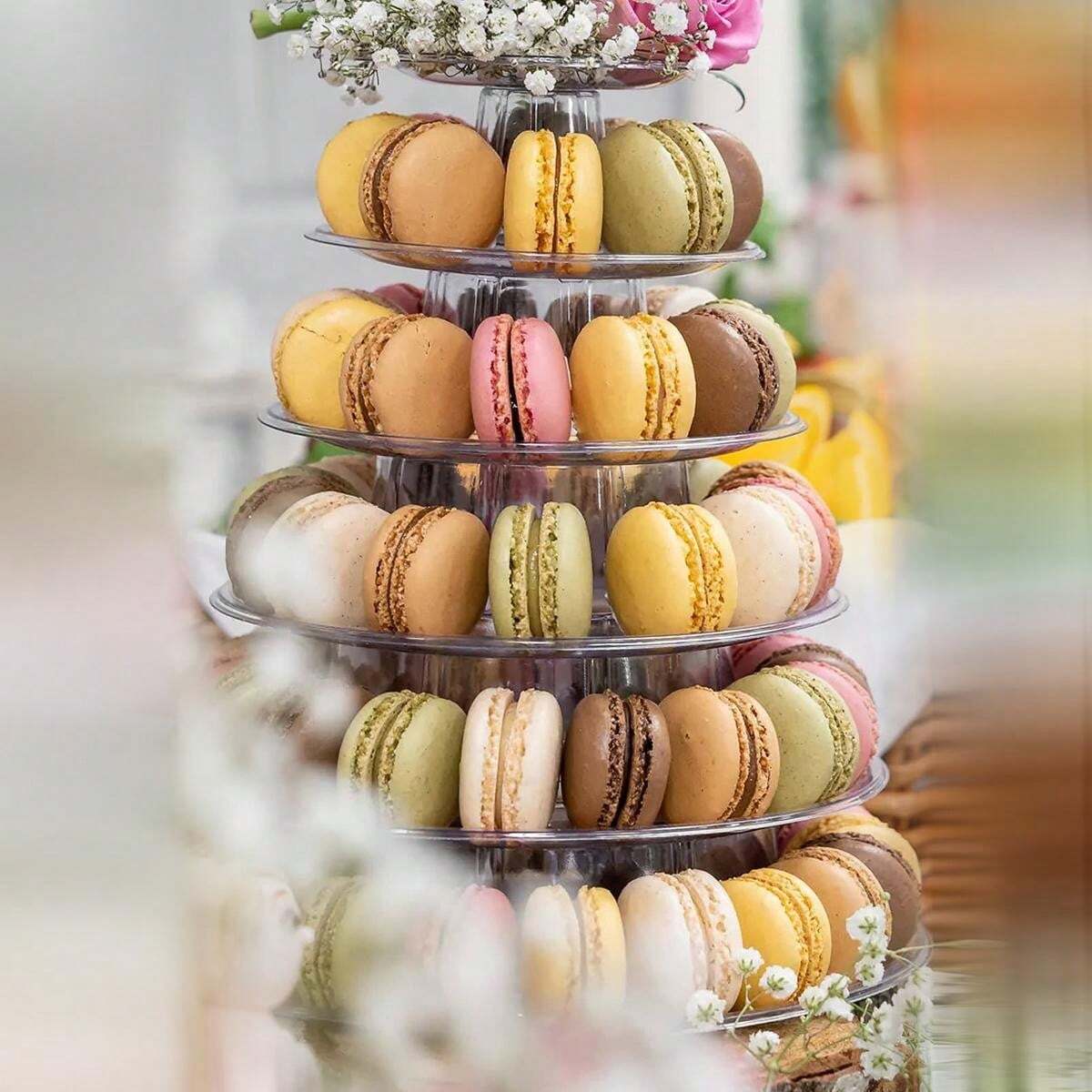 1ชิ้น แท่นแสดงขนมปังโดนัท 4/6/10 ชั้น สำหรับเลี้ยงการแสดง งานปาร์ตี้