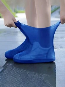 2 piezas Cubiertas de zapato universales portátiles y a prueba de agua para acampar al aire libre, cubiertas de zapato de lluvia antideslizantes de látex, gruesas y duraderas para exteriores, playa, ciclismo, unisex