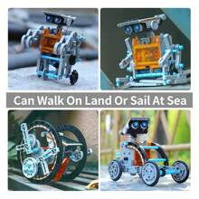 HENGPHY 12-In-1 Stem Solar Robot Kit Toys For Kids 8 9 10 11 12 13 Years Old, Educational Building Gear Toy With 190 Pieces, Science Experiment Set For Kids Boys Girls Christmas Birthday Gifts - 彩色 - 查看 2