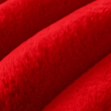1pc Solid Color Cushion Cover (Pillow Insert Not Included), Soft Faux Fur Large Striped Decorative Pillow Sham, Suitable For Living Room Sofa - Red - View 4