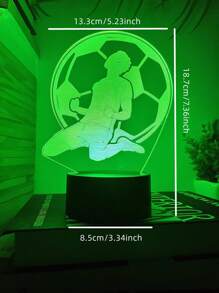 1pc Personalized 3D Football Player Night Light, Touch Switch 7-Color Changing Desk Lamp, Gift For Football Fans
