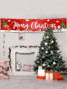 1 Biểu ngữ chủ đề Giáng sinh, Ông già Noel dễ thương cầm quà Người tuyết, Giáng sinh vui vẻ, Biểu ngữ Polyester, Trang trí không khí Giáng sinh, Halloween, Trang trí Halloween - Nhiều màu - Xem 5