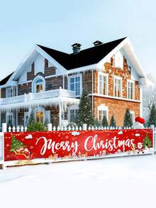 1 Biểu ngữ chủ đề Giáng sinh, Ông già Noel dễ thương cầm quà Người tuyết, Giáng sinh vui vẻ, Biểu ngữ Polyester, Trang trí không khí Giáng sinh, Halloween, Trang trí Halloween - Nhiều màu - Xem 7