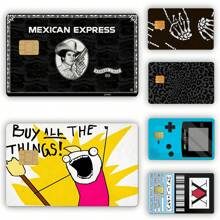 信用卡贴纸 信用卡保护套 无气泡超薄信用卡贴花，个性化信用卡贴纸 防水乙烯基保护贴花 适用于钥匙、交通、借记卡、信用卡 返校、返校、学校用品