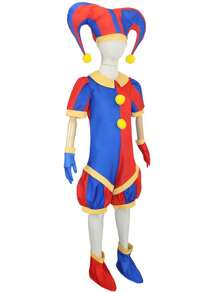 Cosplay Joker Jumpsuit Costume Set For Role Playing Halloween - Multicolor - View 2