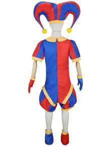 Cosplay Joker Jumpsuit Costume Set For Role Playing Halloween - Multicolor - View 3