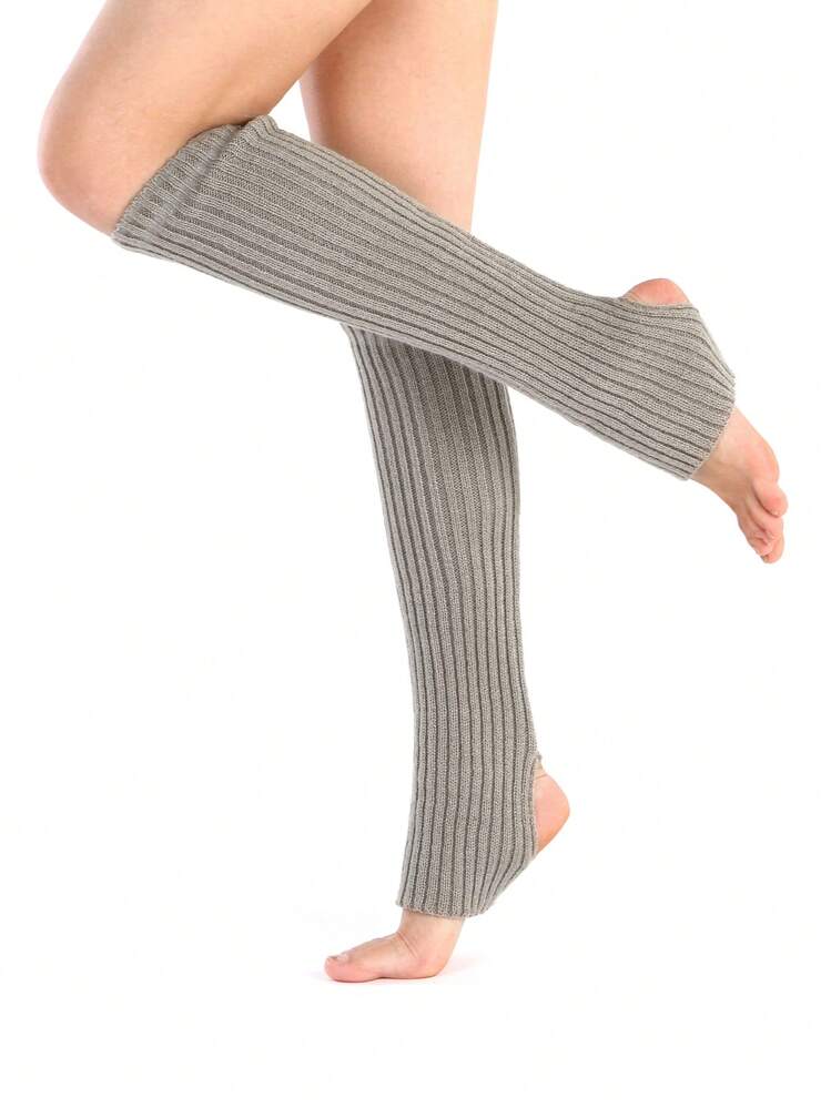 1pair Women Yoga Leg Warmers, Knitted Stirrup Leg Warmers For Latin Dance, Daily Wear - Multicolor - View 14