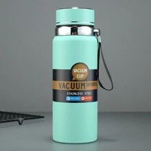 1 件 316 不锈钢真空保温水瓶，大容量，户外便携式运动水壶带绳柄，旅行杯 - 彩色 - 查看 6