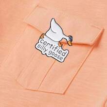 1 cái Trâm cài áo hình giọt dầu bằng hợp kim hình con ngỗng trắng lớn thời trang dễ thương - Nhiều màu - Xem 2