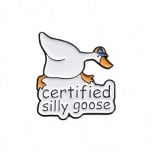 1 cái Trâm cài áo hình giọt dầu bằng hợp kim hình con ngỗng trắng lớn thời trang dễ thương - Nhiều màu - Xem 1