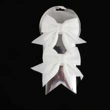 2pcs Christmas Gold Glitter Bow Ribbon Decor, Holiday Christmas Tree Window Ornaments Home Decor Christmas Decorations Room Decor Winter