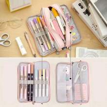 3-Layer Large Capacity Pencil Case, School Multifunction Double-Zipper Pencil Pouch, Stationery Supplies, Desk Storage Bag, Education Gifts, Creative Cosmetic Bags Back To School,Back To School,School Supplies - 21cm*9cm*5cm - View 3