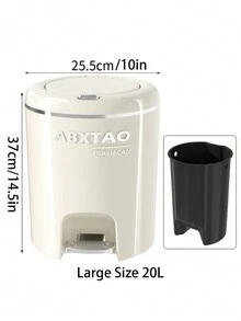 1 Peça Lixeira Doméstica com Dois Compartimentos para Fraldas, Lixeira Redonda Sem Toque para Fraldas de Bebê e Uso Doméstico Geral no Quarto, Sala de Estar, Cozinha e Banheiro, Decorações e Presentes para Chá de Bebê e Família - Multicolorido - Visão 16