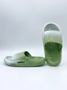 1 đôi dép đế bằng chống trượt kiểu ombre cho trẻ em, thích hợp sử dụng trong nhà/ngoài trời, nhà cửa, phòng tắm, mùa hè. - màu xanh lá - Xem 10