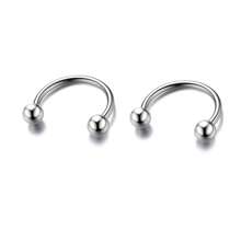 2pcs/Set 16G Horseshoe Nose Ring Stainless Steel Hypoallergenic 18K Gold Plated Black 8mm 10mm For Nose,Lip,Earrings,Septum,Cartilage Piercing,Unisex, Fashion Style,Body Jewelry For Men & Women