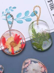 6 Stücke/1 Set - Silikon-Anhängerform DIY oval quadratisch kristall edelstein förmige Halskette Schlüsselanhänger Ohrringe Anhänger Form Epoxidharz Form