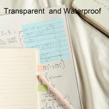 600 Sheets Transparent Sticky Notes With Lines, 12 Pads Lined Translucent Sticky Notes 3x3 Inch Clear For Aesthetic School Office Supplies Back To School