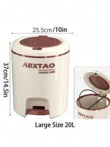 1 Peça Lixeira Doméstica com Dois Compartimentos para Fraldas, Lixeira Redonda Sem Toque para Fraldas de Bebê e Uso Doméstico Geral no Quarto, Sala de Estar, Cozinha e Banheiro, Decorações e Presentes para Chá de Bebê e Família - Multicolorido - Visão 15