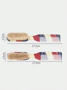 男士胡须刷，理发师条纹刷梳，发型胡须护理套装 - 彩色 - 查看 8