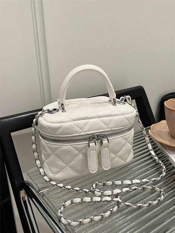 Embroidery Chain Strap Women Handbag & Shoulder Bag