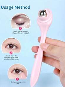 2pcs/Set Beauty Care Kit - 304 Stainless Steel Facial Massage Roller & Eye Massage Roller, Skin Care Gift Set For Women - Multicolor - View 6