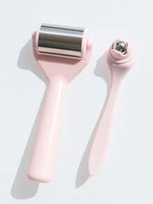 2pcs/Set Beauty Care Kit - 304 Stainless Steel Facial Massage Roller & Eye Massage Roller, Skin Care Gift Set For Women - Multicolor - View 10