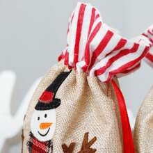 1 pieza Bolsa de regalo de Navidad, bolsa de caramelos, bolso de arpillera creativo, decoraciones navideñas, bolsas de Navidad, regalos de Navidad