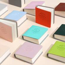 3pcs Mini Notebooks, PU Leather Cover Compact Portable Memo Pads, Creative Stress Relief Sketchbooks, Portable Blank Drawing Boards