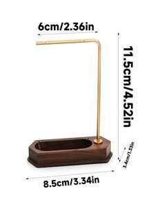 1pc Jewelry Display Stand, Copper & Wooden Necklace, Earrings, Jewelry Display, Prop For Jewelry Photoshoot, Exhibition Booth Decor - Multicolor - View 19