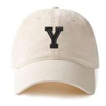 A-Z English Letters Casual Polyester Baseball Cap, Beige, All Season