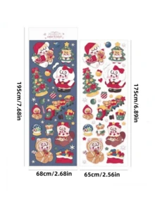 1 Piece American Style Sticker  Christmas Halloween Series Sticker Cute Cartton Bunny Puppy Sticker For DIY Decorative Scrapbook Journal - Pink - View 7
