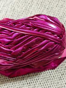 1 Máy Tính Kim Loại Sáng Bóng Fuchsia Vải Dây Giả Da Mềm Tự Làm Thủ Công Macrame Dây Nhiều Màu Sợi - Màu Hồng Tươi - Xem 8