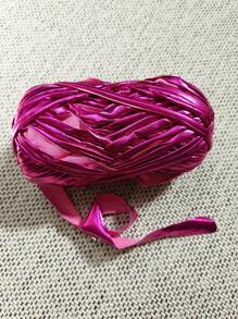 1 Máy Tính Kim Loại Sáng Bóng Fuchsia Vải Dây Giả Da Mềm Tự Làm Thủ Công Macrame Dây Nhiều Màu Sợi - Màu Hồng Tươi - Xem 3