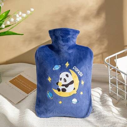 Bình nước nóng có vỏ bọc bằng vải nhung có thể tháo rời và giặt được, túi bên trong bằng PVC không mùi chất lượng, màu ngẫu nhiên, quà tặng cho phụ nữ ngày lễ tình nhân sinh nhật bạn trai bạn gái