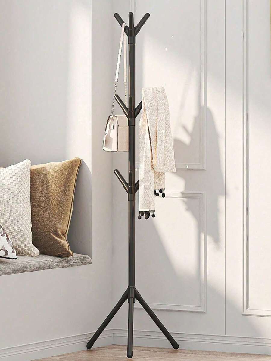 Perchero De Pie Perchero Metálico Para Colgar Ropa 3 Niveles - Negro - Ver 1