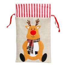 1 pieza Bolsa de regalo de Navidad, bolsa de caramelos, bolso de arpillera creativo, decoraciones navideñas, bolsas de Navidad, regalos de Navidad