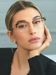 1/2/3 pares de gafas cuadradas para mujer, de color cobre con bloques de color en patchwork, livianas y de estilo casual para uso diario y en el trabajo