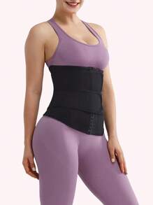 Women's Waist Trimmer, Body Shaper, Waist Trainer, Sweat Belt, Abdomen Control, Slimming Waist Cincher - Black - View 5