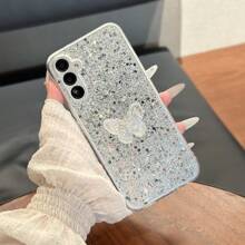 Cell Phone Lanyards 1pc Galaxy Glitter High Sparkle DIY Butterfly & Heart Bracelet Phone Case Compatible With Apple And Android Phones For Girls And Women - White - View 9